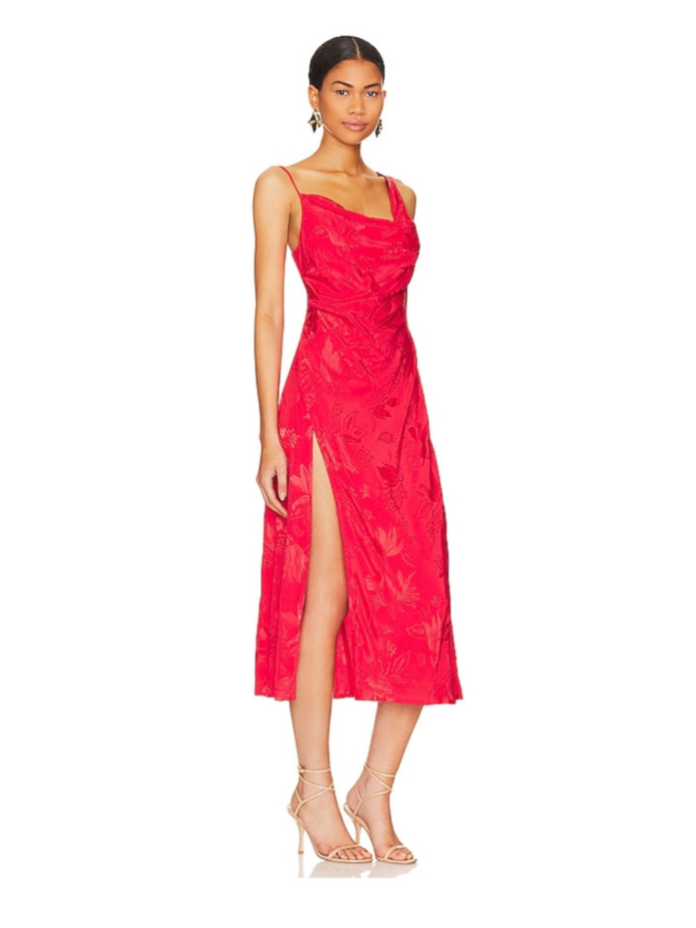 Women's For Love and Lemons Red Midi Dress Size S